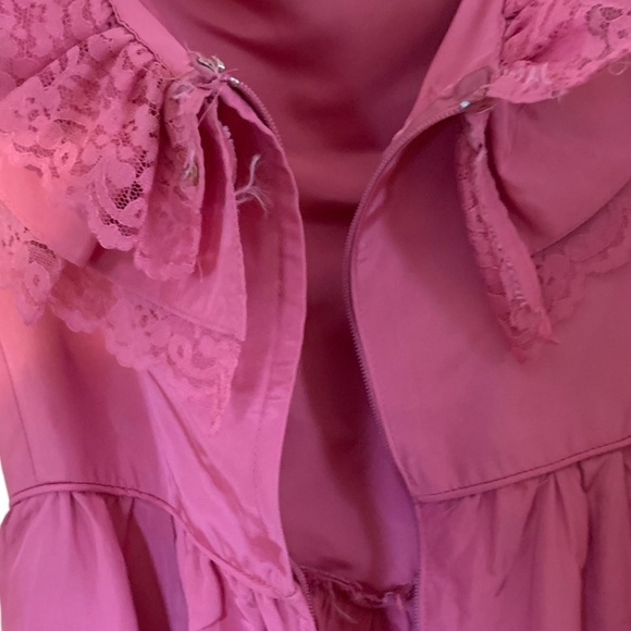 70’s Vintage Pink Women’s Prom Dress Size 9/10 - Picture 3 of 15